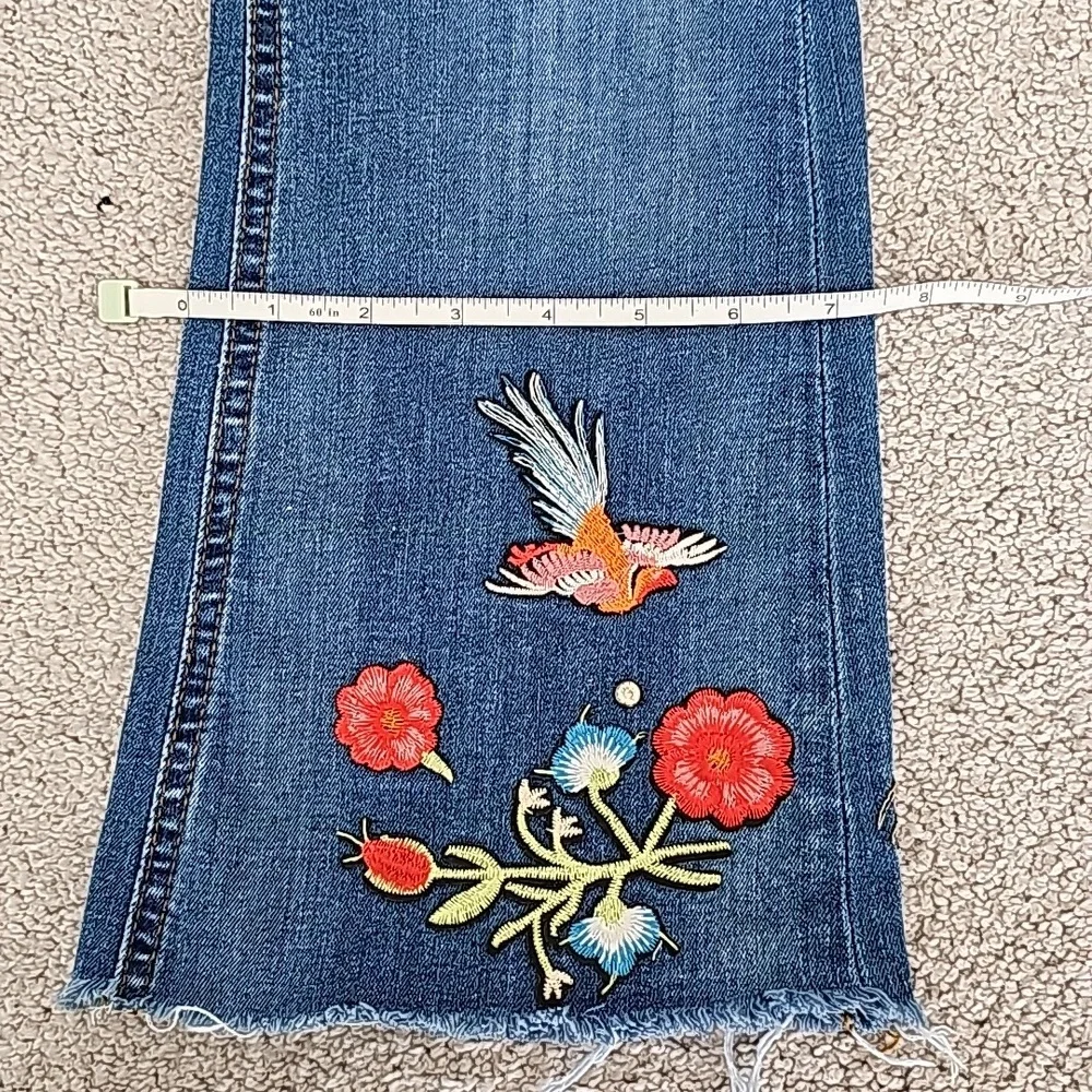 Zara women's floral boot cut jeans - Picture 12 of 12
